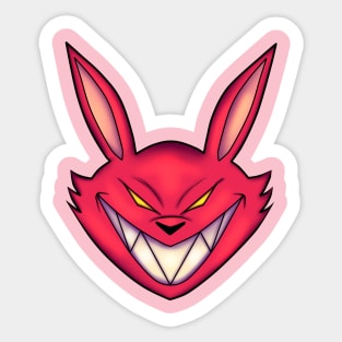 Terrifying Bunny Sticker